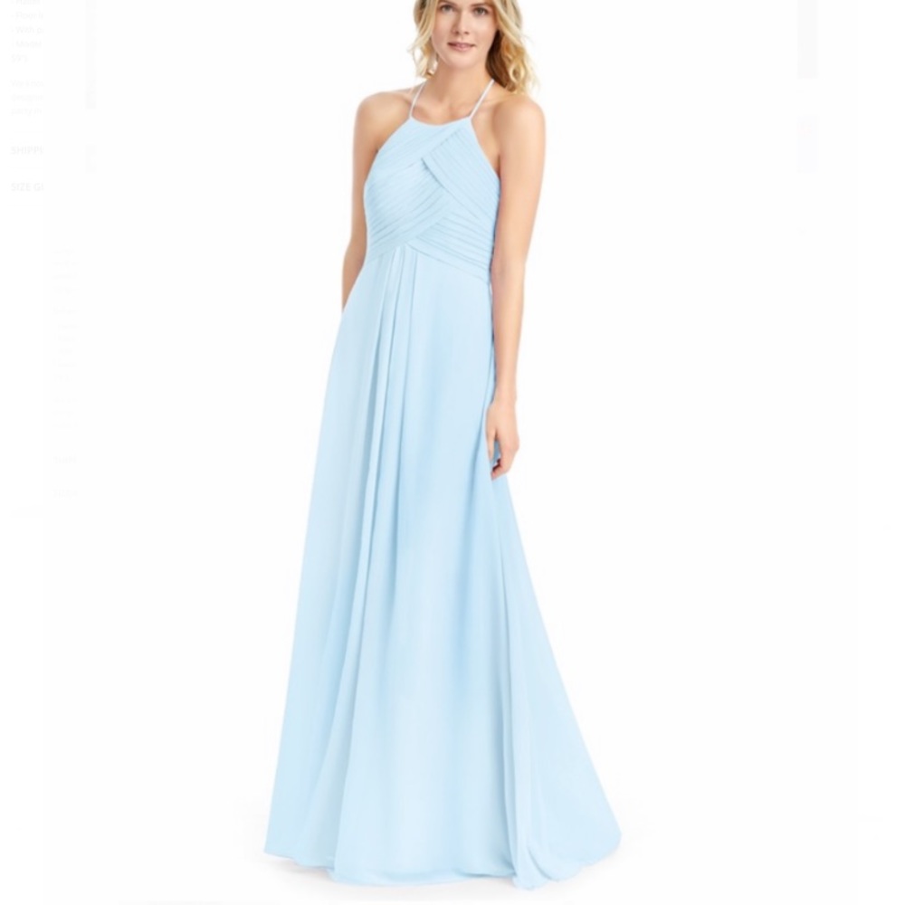 Azazie Ginger light blue bridesmaid dress